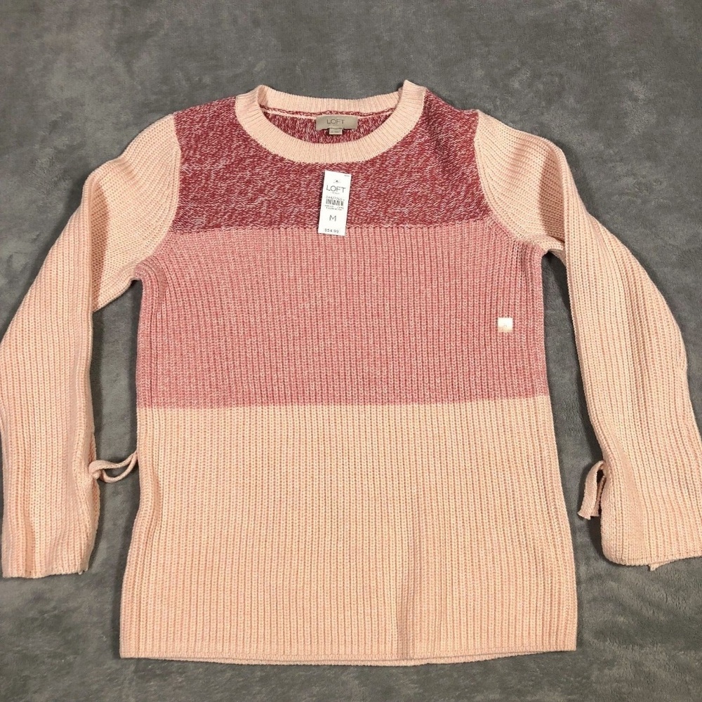 LOFT Outlet Sweater Size Medium Tie Closure Knit